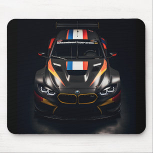Colorful matte race car mouse mat