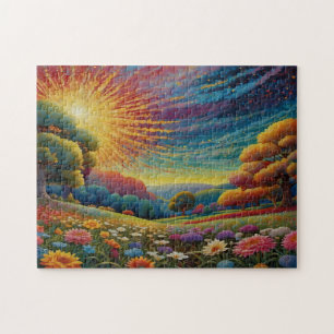 Colorful Meadow Art Jigsaw Puzzle