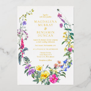 Colorful Meadow Wildflowers Herb Garden Wedding