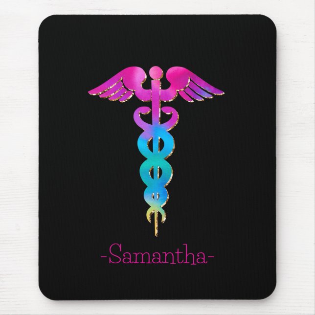 Colorful Medical Sign Mouse Mat (Front)