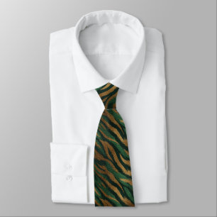 Colorful Mens Accessories Tiger Print Tie