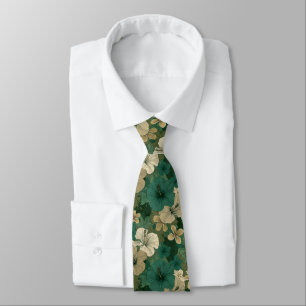 Colorful Mens Fashion Tropical Flower Tie