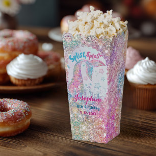 Colorful Mermaid custom birthday pop corn Favour Box