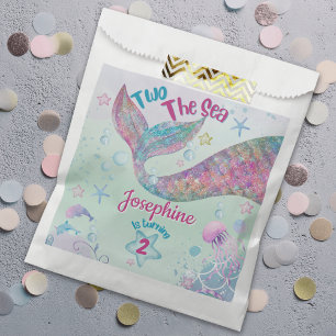 Colorful Mermaid second birthday Favour Bags