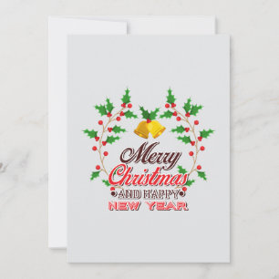 Colorful Merry and Bright Christmas 2026 Holidy Holiday Card