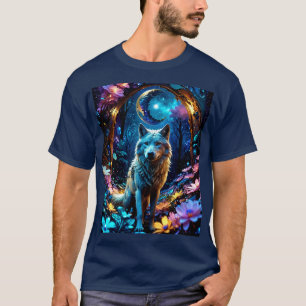 Colorful Metallic Colors Wolf T-Shirt