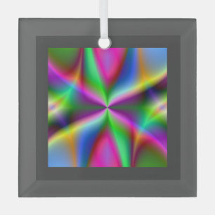 Colorful Metallic Fractal Luster Glass Tree Decoration