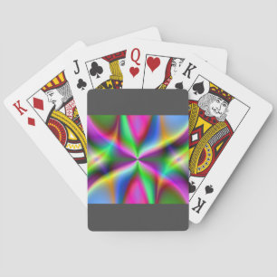Colorful Metallic Fractal Luster  Playing Cards