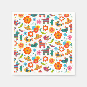 Colorful Mexican Fiesta Event Party Napkin