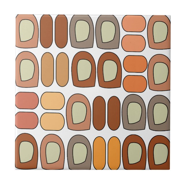 Colorful Mid Century Modern Geometric Tile (Front)