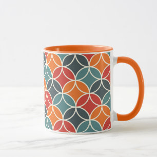Colorful Mid-Century Modern Style Pattern Mug