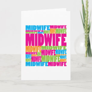 Colorful Midwife Card