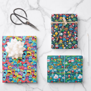 Colorful Mix Themed  Wrapping Paper Sheet