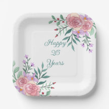Colorful Modern Birthday Celebration Plate
