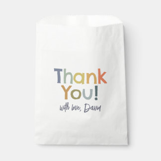 Colorful Modern Boy Birthday Thank You Favour Bags