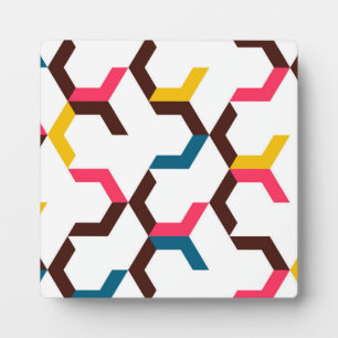 Colorful, modern, cool trendy chevron arrow shapes plaque