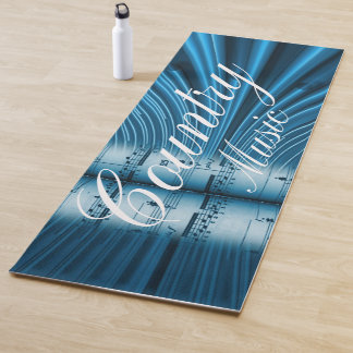 Colorful Modern Country Music Yoga Mat