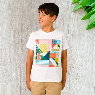 Colorful Modern Geometric Abstract Pattern  T-Shirt