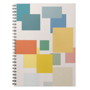 Colorful Modern Geometric Square Design Notebook