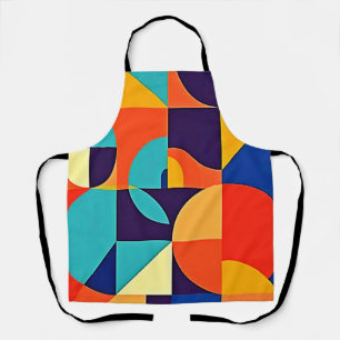 Colorful Modern Geometry Apron