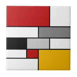 Colorful Mondrian inspiration Tile