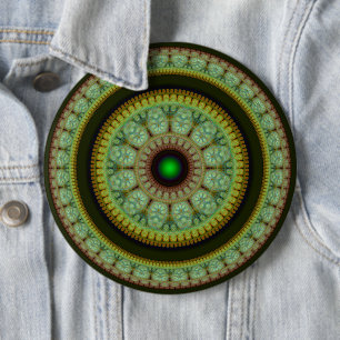 Colorful mosaic round decoration 6 cm round badge