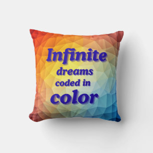 Colorful Motivational Quote Throw Pillow 