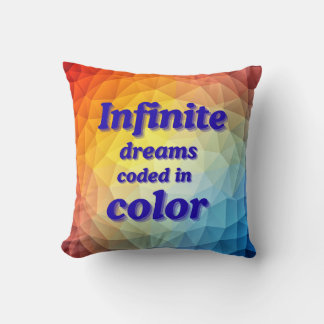 Colorful Motivational Quote Throw Pillow 