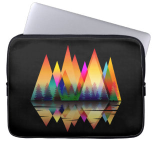COLORFUL MOUNTAINS SHAPES NATURE FOREST LAPTOP SLEEVE