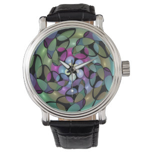 Colorful Movements Abstract Striking Fractal Art Watch