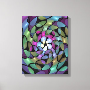 Colorful Movements Abstract Trippy Fractal Art Canvas Print