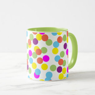 Colorful Multicolored Polka Dots Pattern Mug
