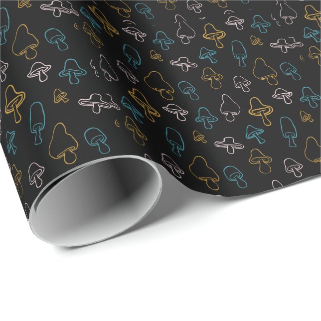 Colorful Mushroom Pattern Wrapping Paper (Roll Corner)