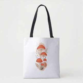 Colorful Mushroom Vibrant Botanical Tote Bag