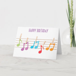 COLORFUL MUSICAL NOTES BIRTHDAY WISHES