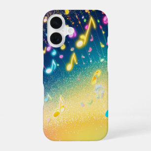 Colorful Musical Notes Sparkle Phone Case
