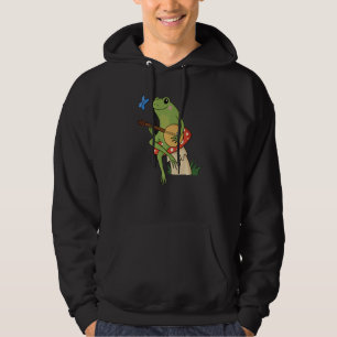 Colorful Mycology Mushrooms frog And Mushroom coll Hoodie