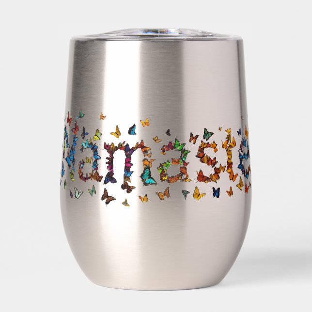 Colorful Namaste Butterflies - Graphic Yoga Art (Front)