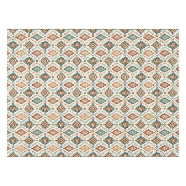 Colorful Native American Navajo Tablecloth (Front (Horizontal))