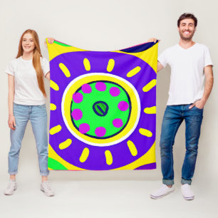 Colorful Nature's Palette Pattern Fleece Blanket