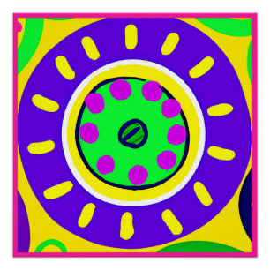 Colorful Nature's Palette Pattern Poster