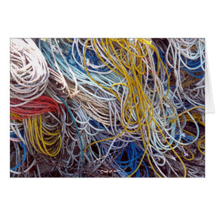 COLORFUL NAUTICAL ROPES IN PILE/LIFE CAN GET MESSY