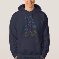 Colorful Neon Cat Running Design