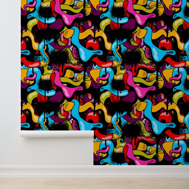 Colorful Neon Graffiti Hip Hop Street Art Wallpaper (Application)