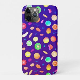 Colorful Neon Tropical Fruit Pattern iPhone 11 Pro Case