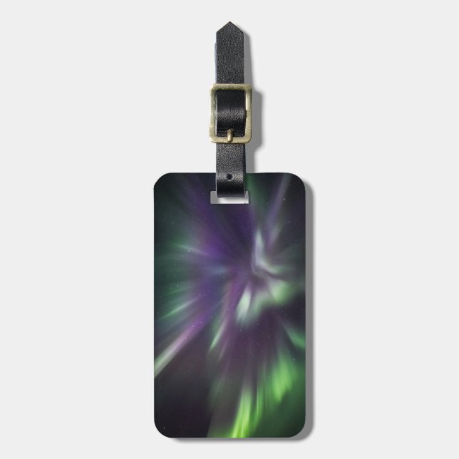 Colorful Northern Lights Luggage Tag (Front Vertical)