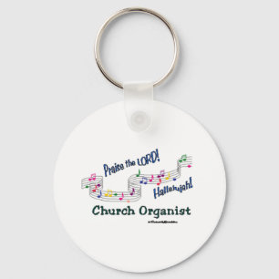 Colorful Notes Organist Key Ring