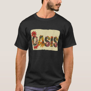 Colorful Oasis Statement with Flowers  T-Shirt