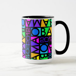 Colorful Obama 2012 mug - choose style & color
