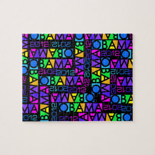 Colorful OBAMA 2012 puzzle